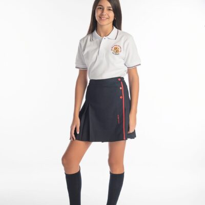 Falda plisada tejido liso