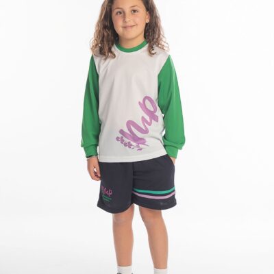 Bermuda deporte 50%pol/50%alg, bordado