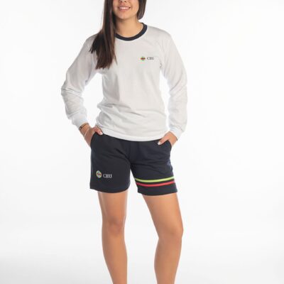 Camiseta c-rdo ml, 50%pol/50%alg. Bordado y serigr.