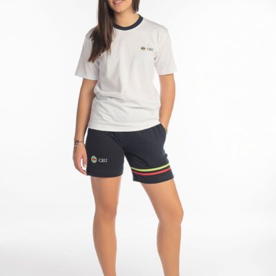 Camiseta c-rdo mc, 50%pol/50%alg. Bordado y serigr.