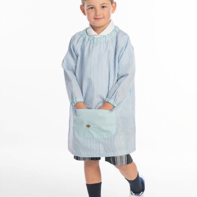 Babero saco, 1 bol, c-rdo con goma, 65%pol/35%alg. Bordado