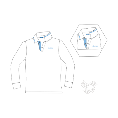 Polo manga larga blanco