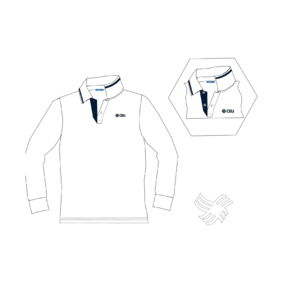 Polo manga larga blanco secundaria