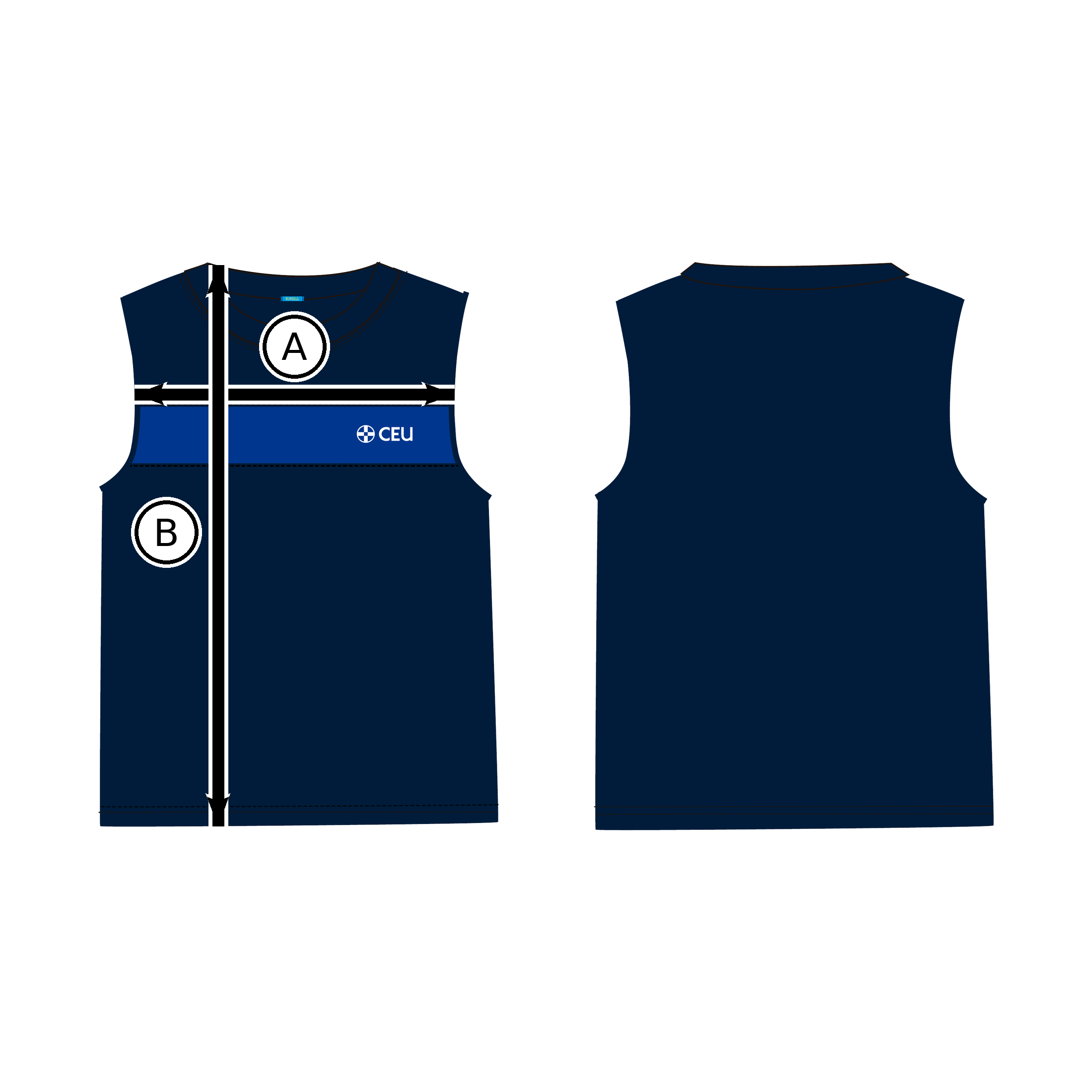 Guía de tallas 4288 – Camiseta baloncesto marino