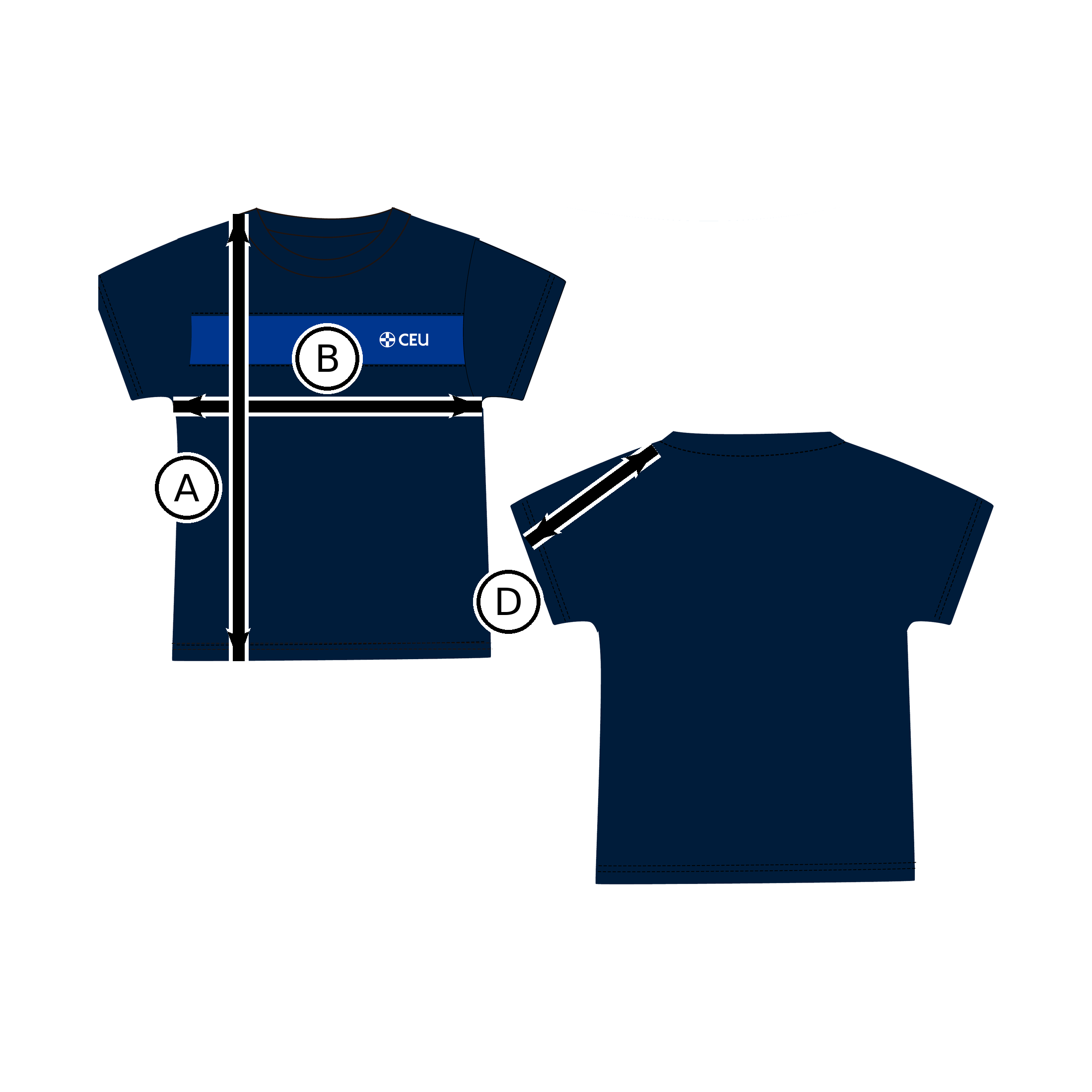 Guía de tallas 4290 – Camiseta mc fútbol marino
